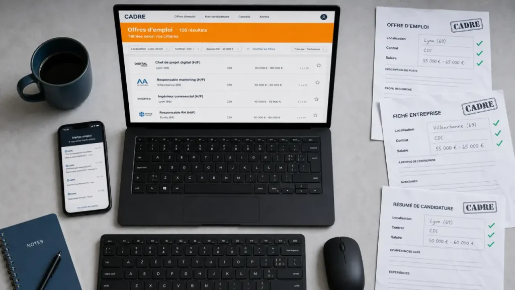 Filtres, salaires affichés et alertes : comment trouver un emploi cadre plus vite