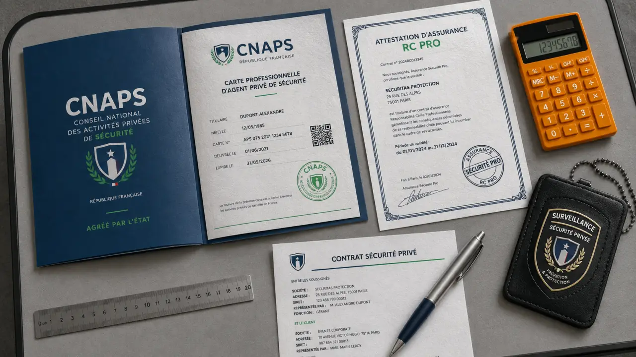 Assurance entreprise securite : attestation CNAPS et RC Pro