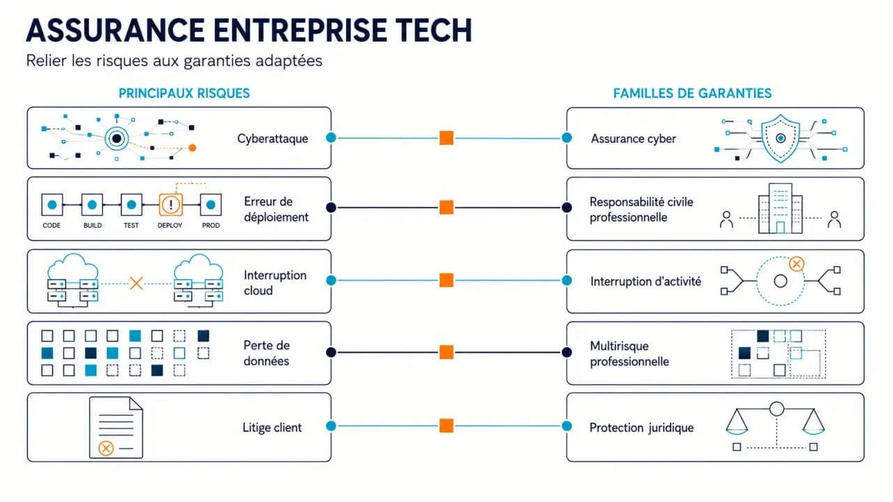 Assurance entreprise tech : risques numériques et garanties à comparer