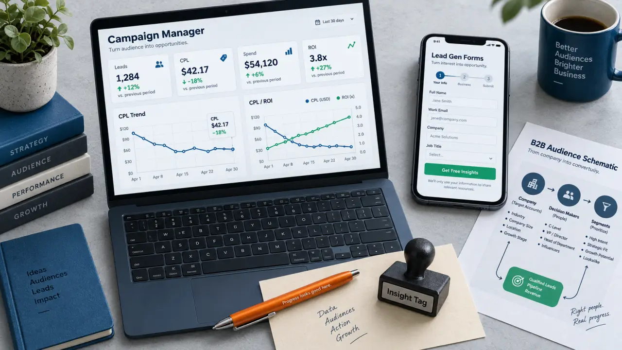 Formation linkedin ads en ligne : clics, leads et CPL reliés au pipeline