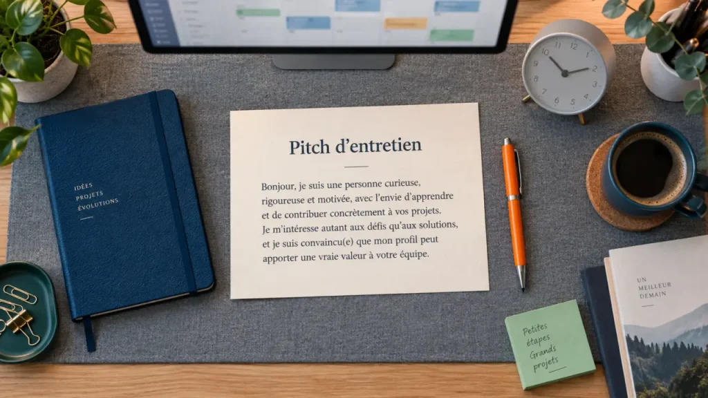 Pitch d’entretien d’embauche : reliez votre parcours, vos preuves et le poste en 90 secondes